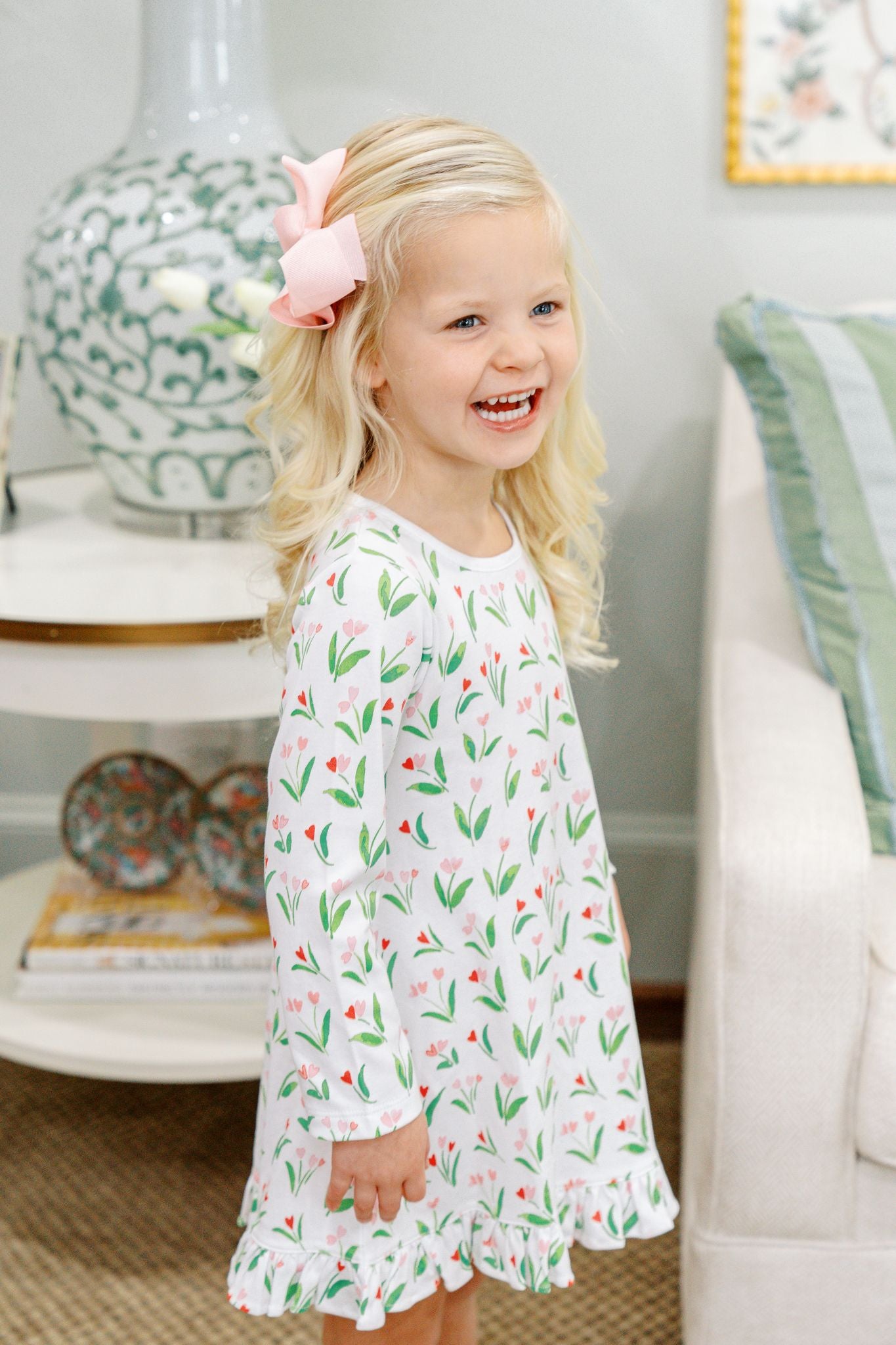 Proper Peony - Heart Blooms Pink Play Dress