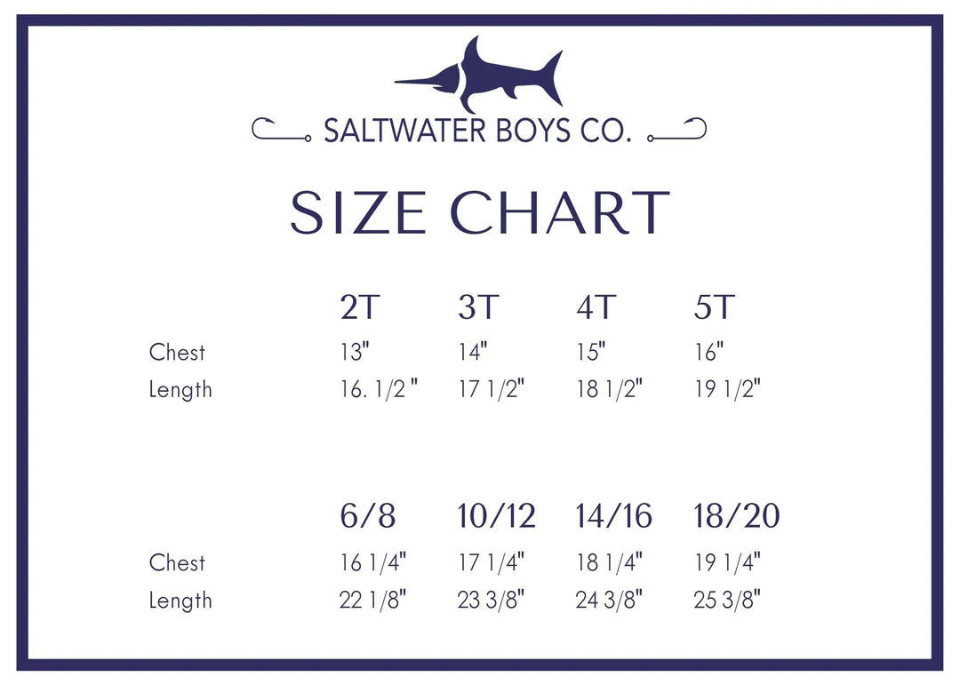 Saltwater Boys - Pocket Tee Coral Blue Crab