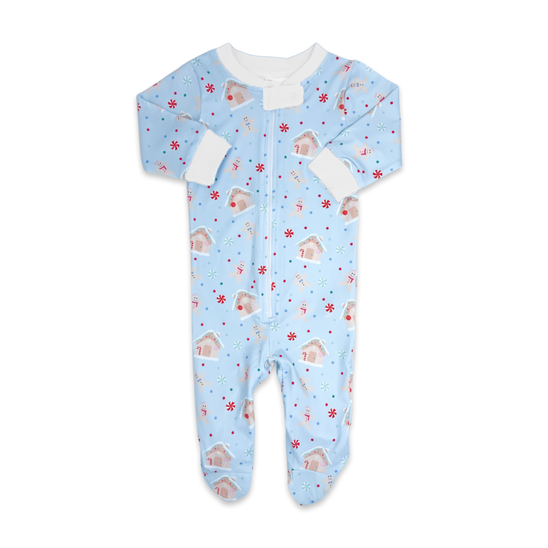 Lullaby Set - Once Upon A Time Footie Blue Gingerbread