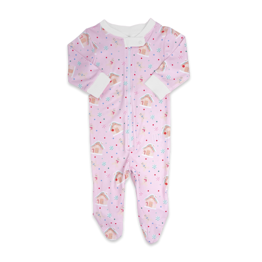 Lullaby Set - Once Upon A Time Footie Pink Gingerbread
