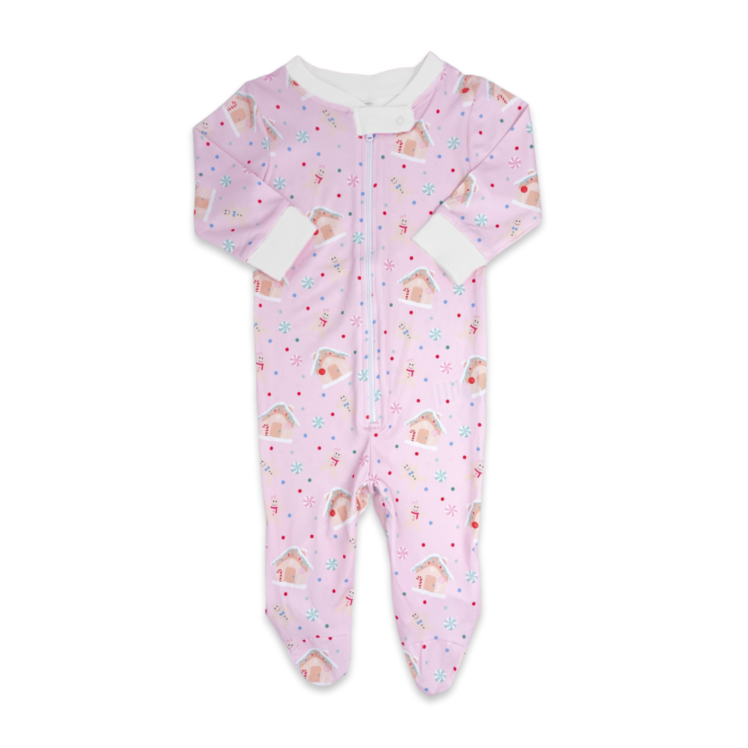 Lullaby Set - Once Upon A Time Footie Pink Gingerbread