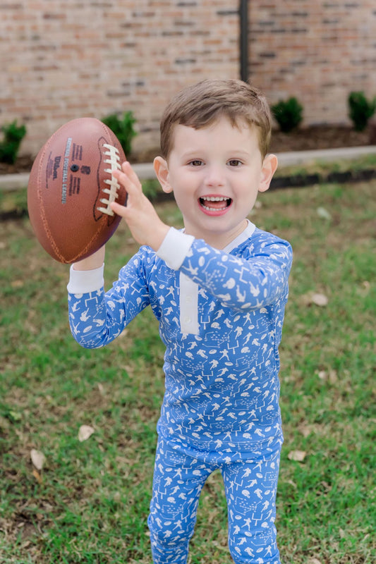 Lila & Hayes - Jack Pajama Set Football Game