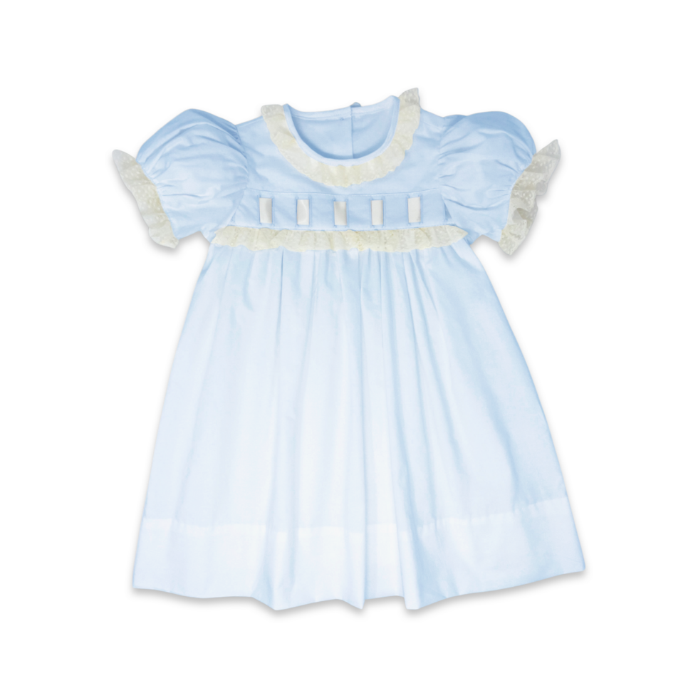 Lullaby Set - Paris Dress Blessings Blue Batiste