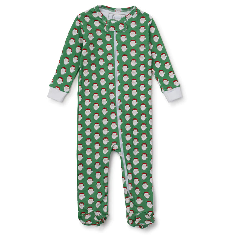 Lila & Hayes - Parker Zipper Pajama Hey Santa