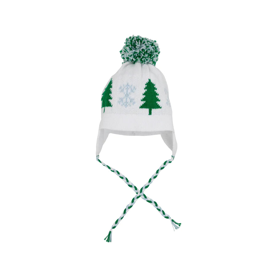 TBBC - Parrish Pom Pom Hat Worth Ave White/Kiawah Green/Buckhead/Trees