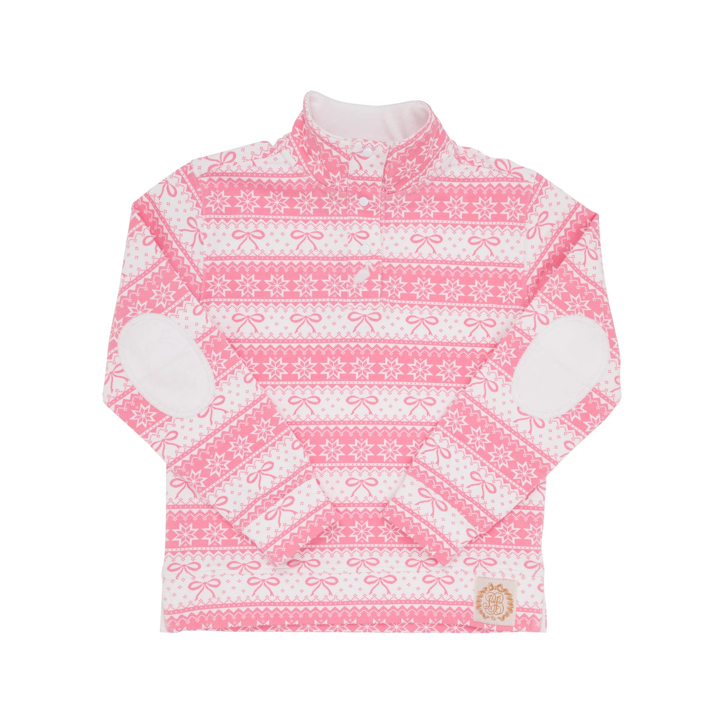 TBBC - Pendleton Popped Collar Frosty Fairisle Pink/Worth Ave White