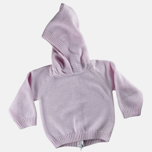 A Soft Idea - Zip Back Hoodie Raglan Sleeve Pink