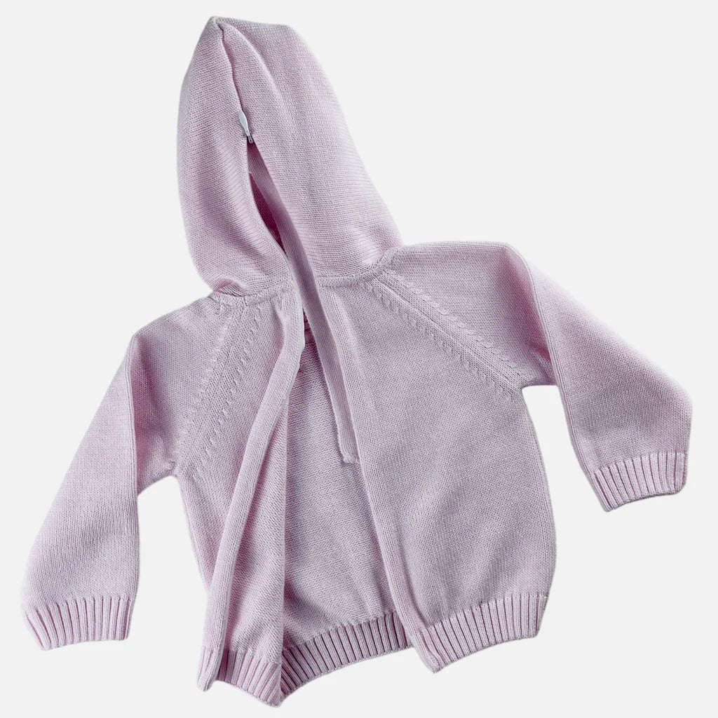 A Soft Idea - Zip Back Hoodie Raglan Sleeve Pink