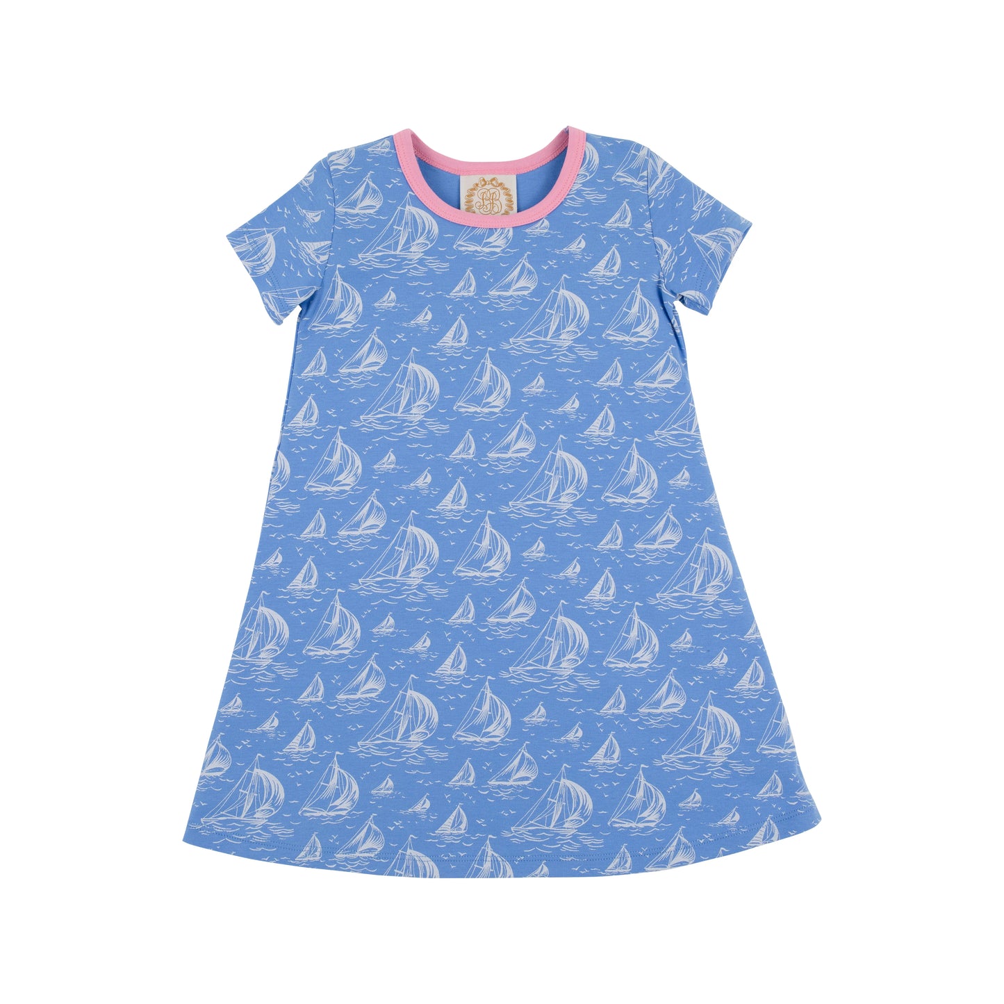 TBBC - Polly Play Dress St Simons Sailboat/Hot Pink