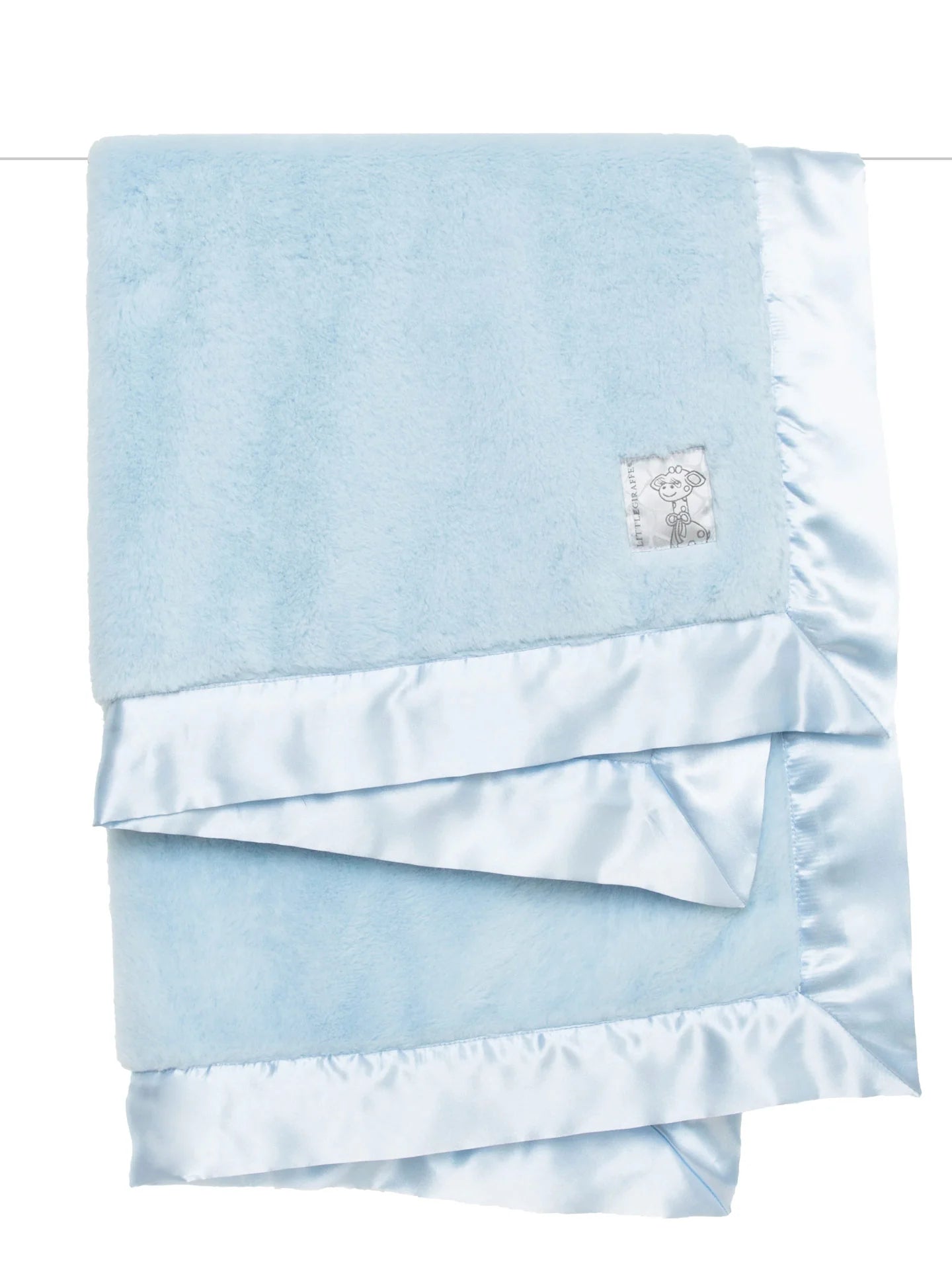 Little Giraffe - Posh Mink Baby Blanket Blue