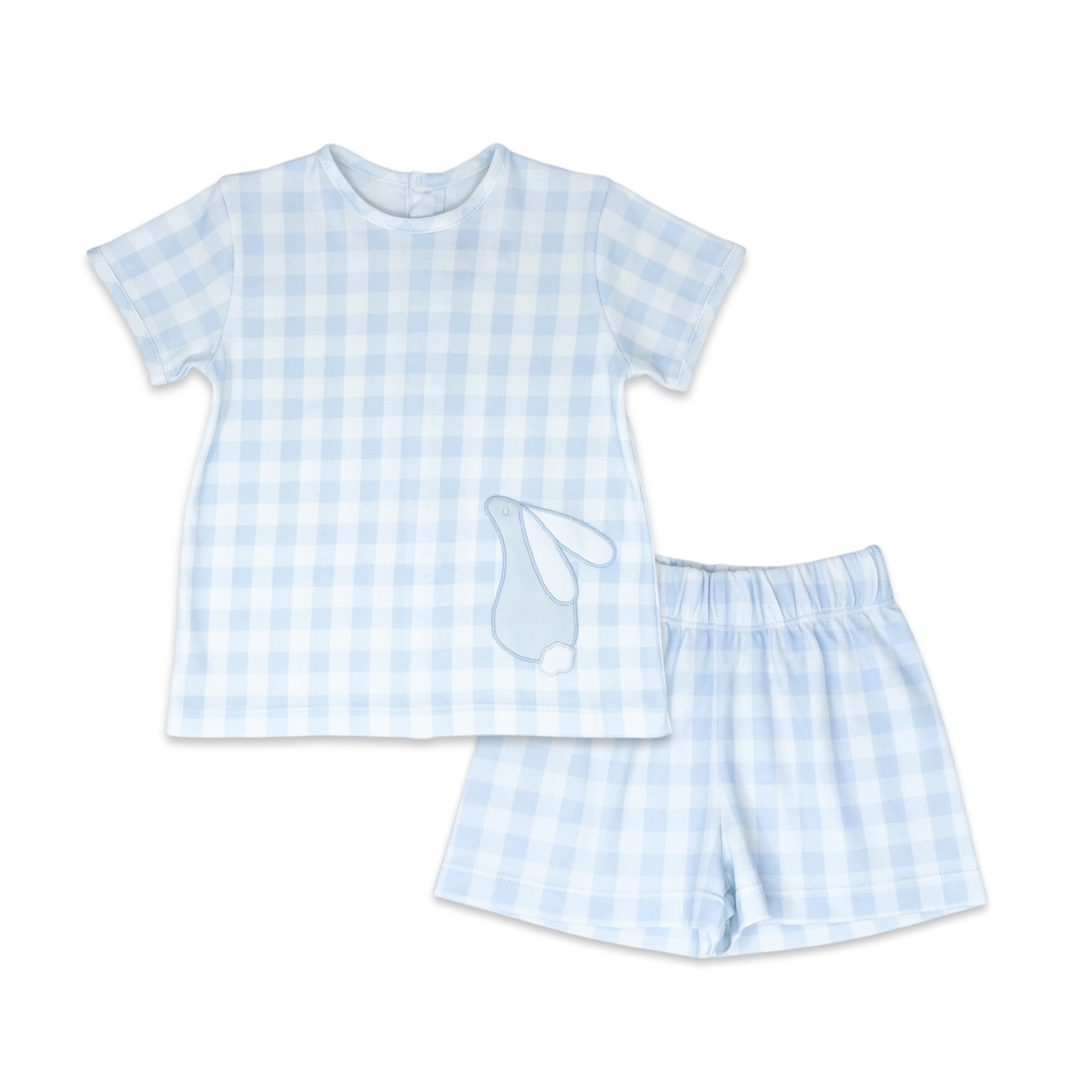 Lullaby Set - Preston Short Set Banks Buffalo Blue Check Bunny