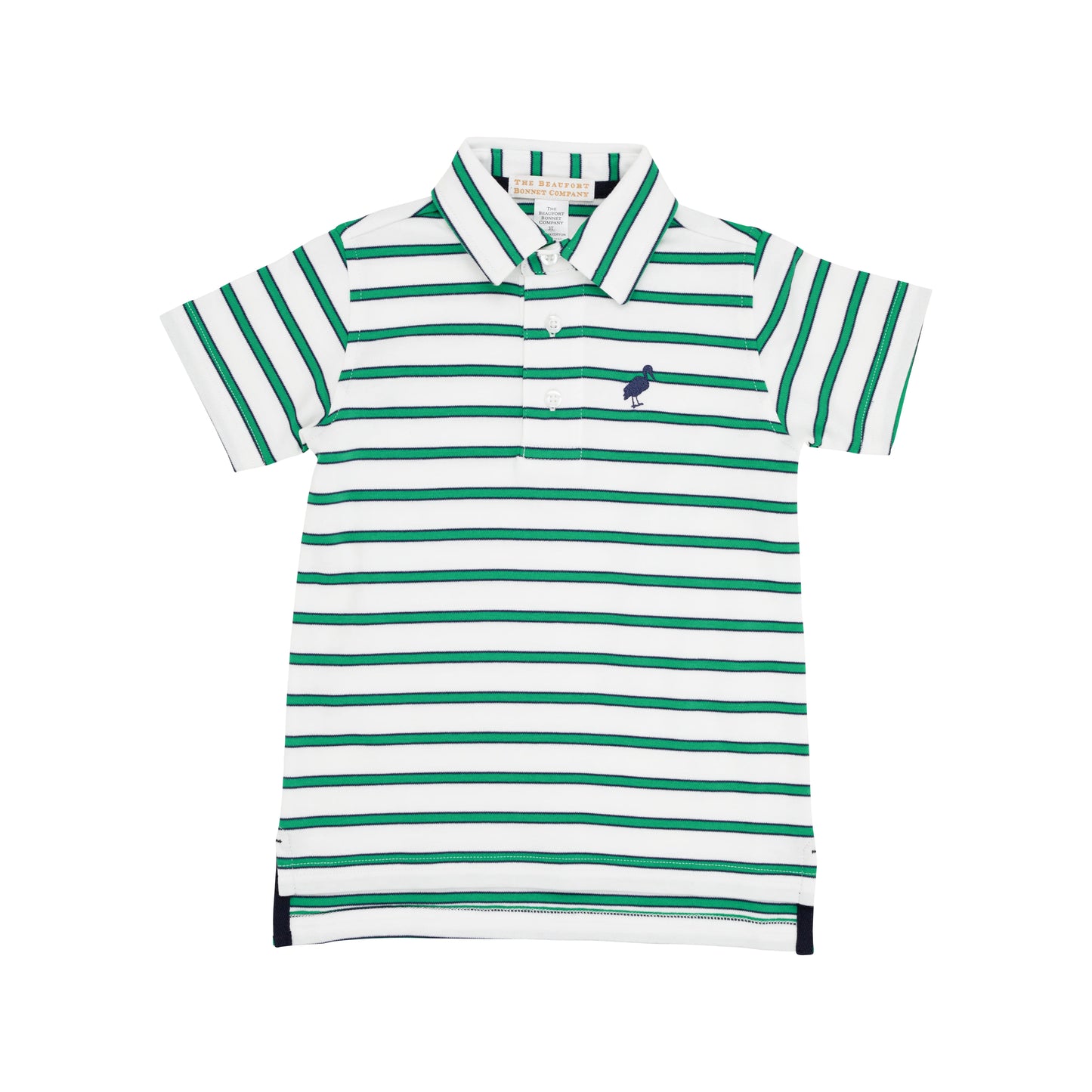 TBBC - Prim & Proper Polo White/Nantucket Navy/Kiawah Kelly Stripe