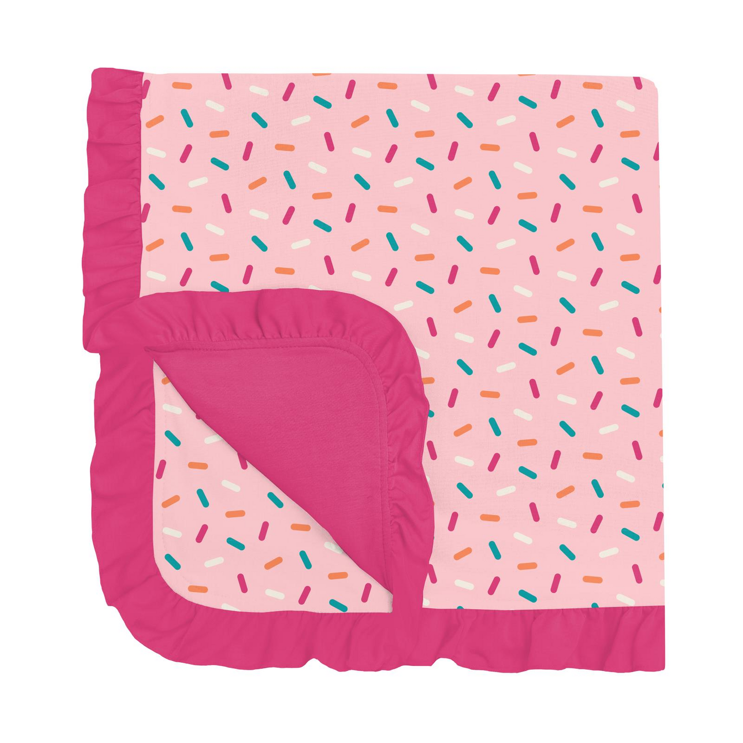 Kickee Pants - Print Ruffle Stroller Blanket Lotus Sprinkles