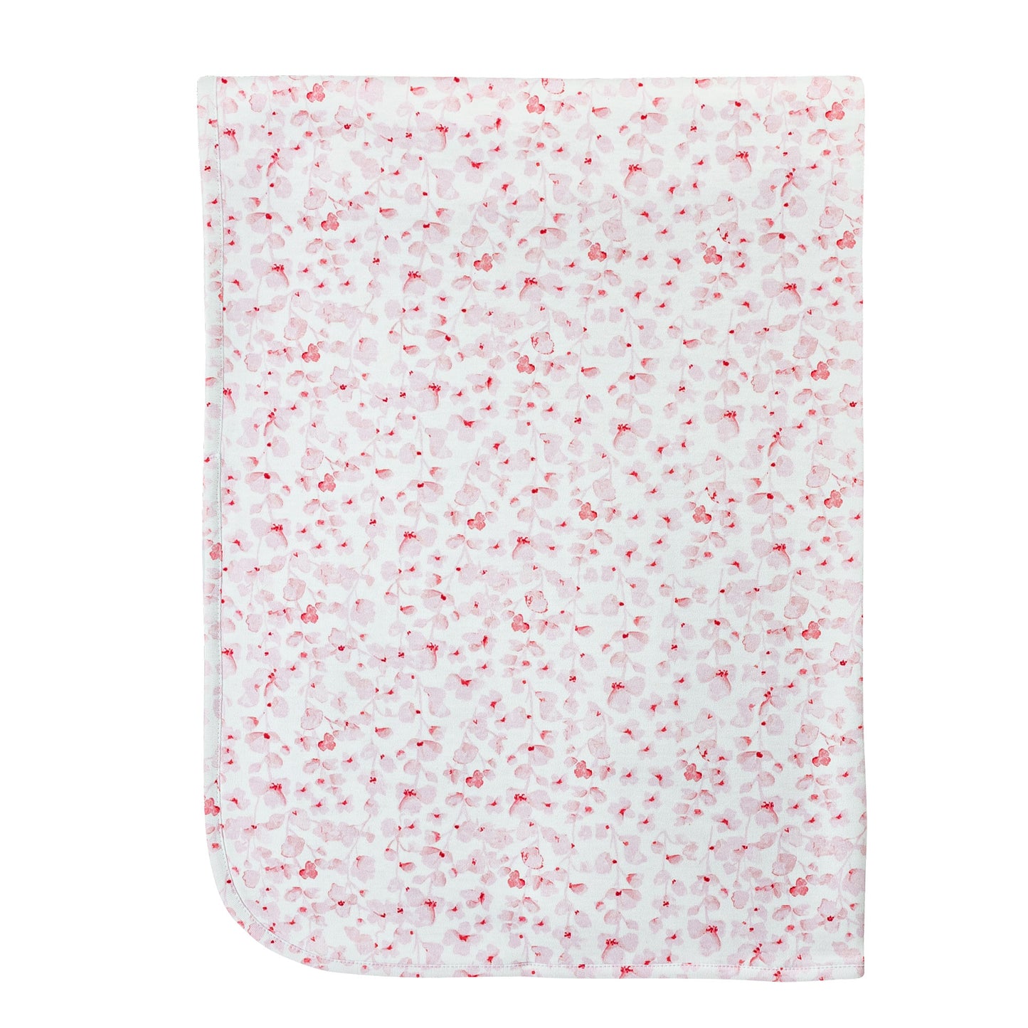 Baby Club Chic - Pink Begonias Receiving Blanket