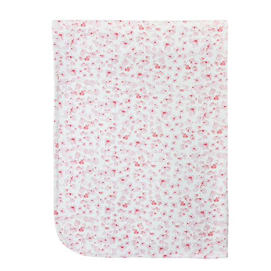 Baby Club Chic - Pink Begonias Receiving Blanket