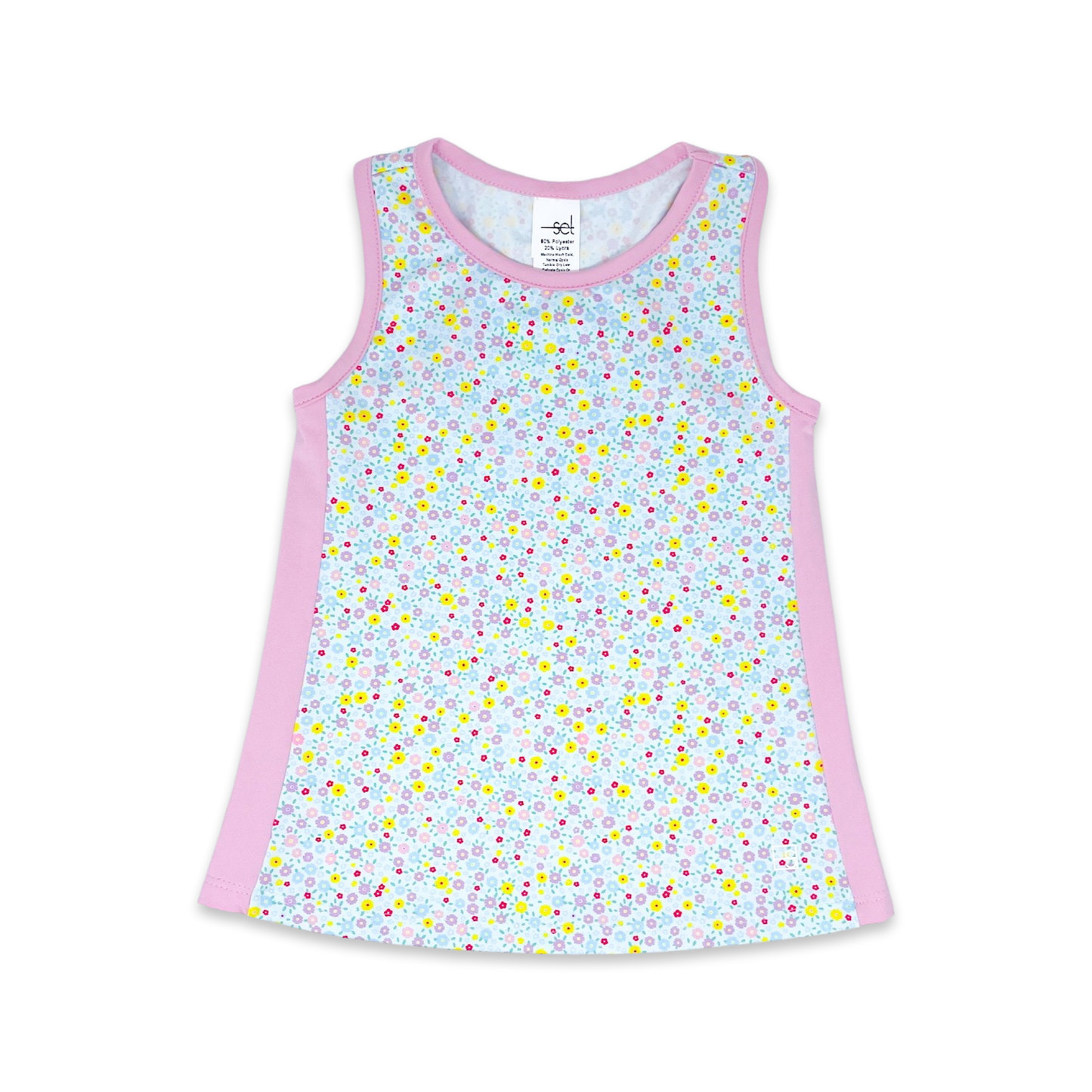 SET Athleisure - Riley Tank Itsy Bitsy Floral/Cotton Candy Pink