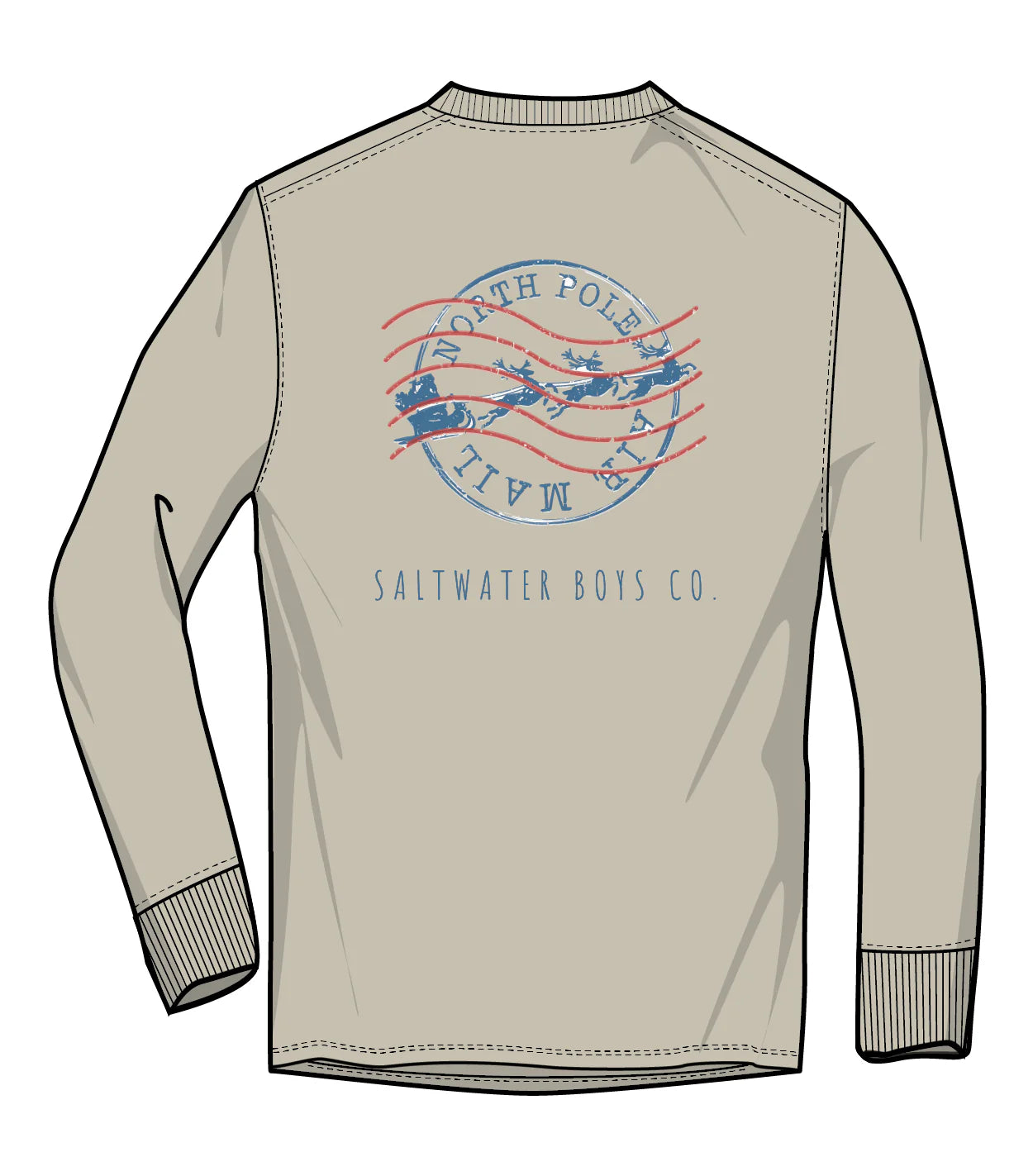 Saltwater Boys - Christmas Stamp Graphic Tee