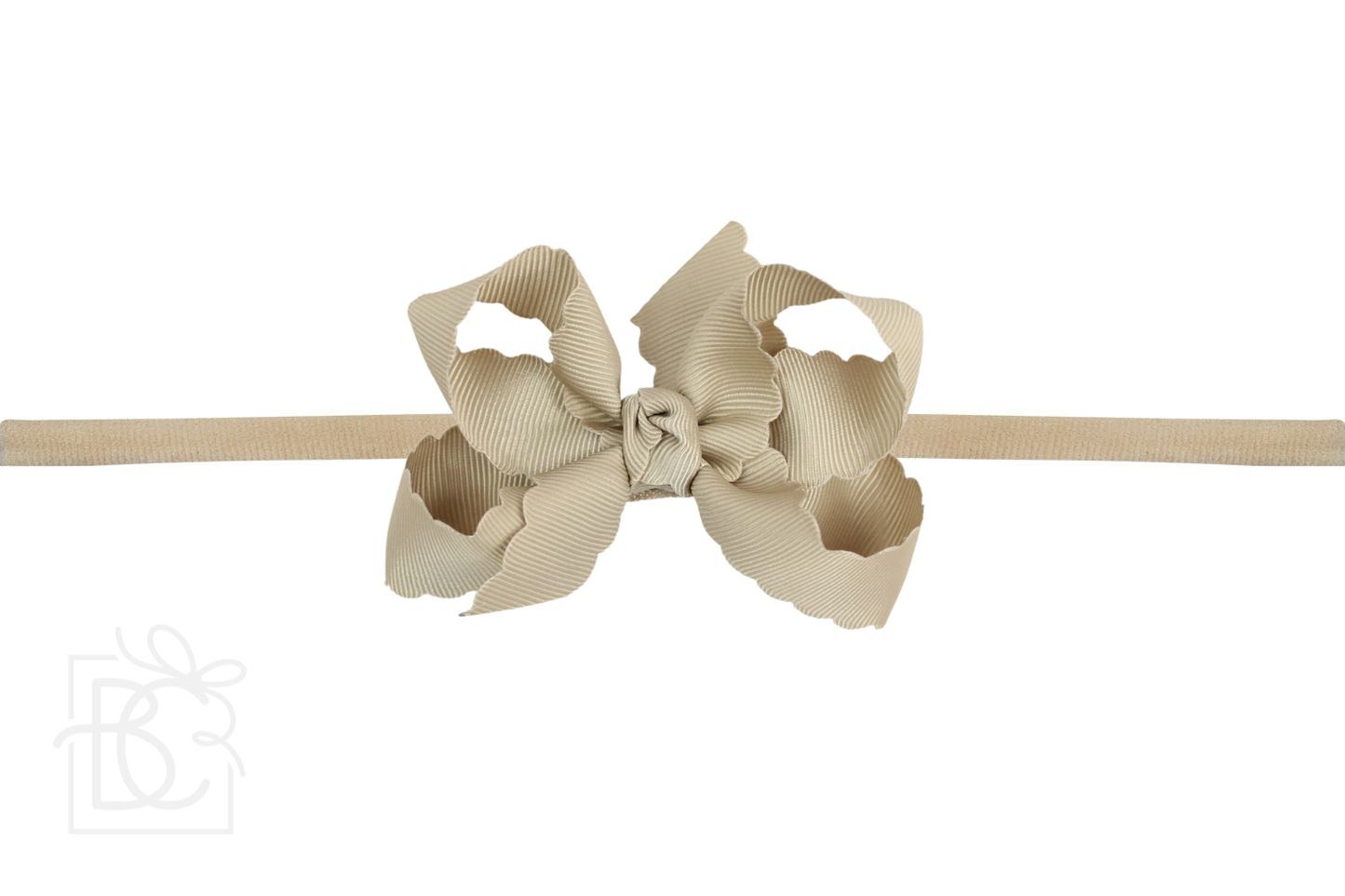 Beyond Creations - Scalloped Edge Ribbon Pantyhose Headband 3.5" Headband