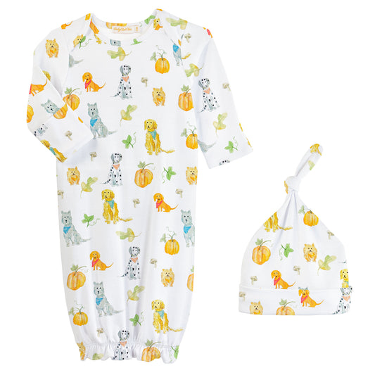 Baby Club Chic - Harvest Time Gown & Hat Set