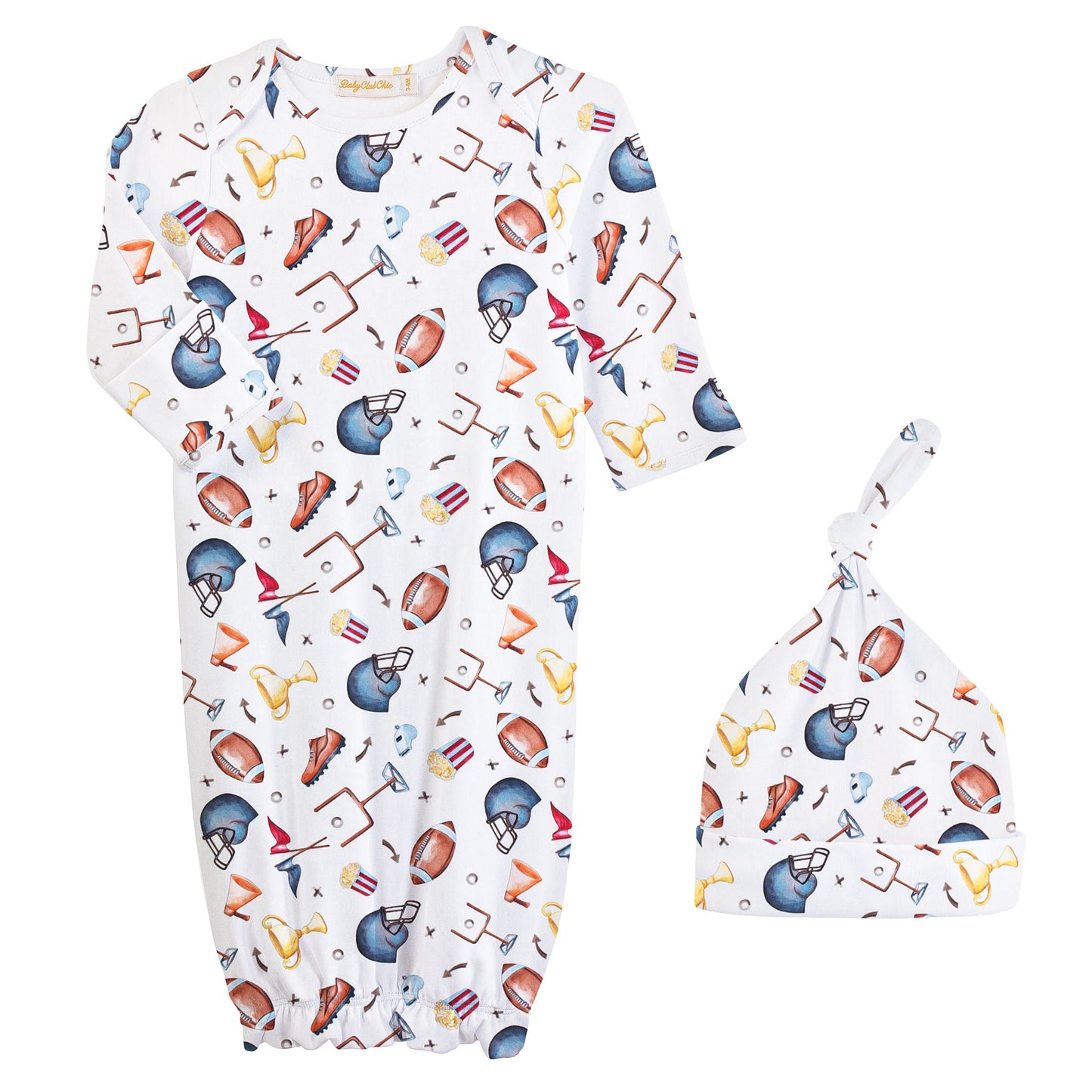 Baby Club Chic - American Football Gown/Hat Set