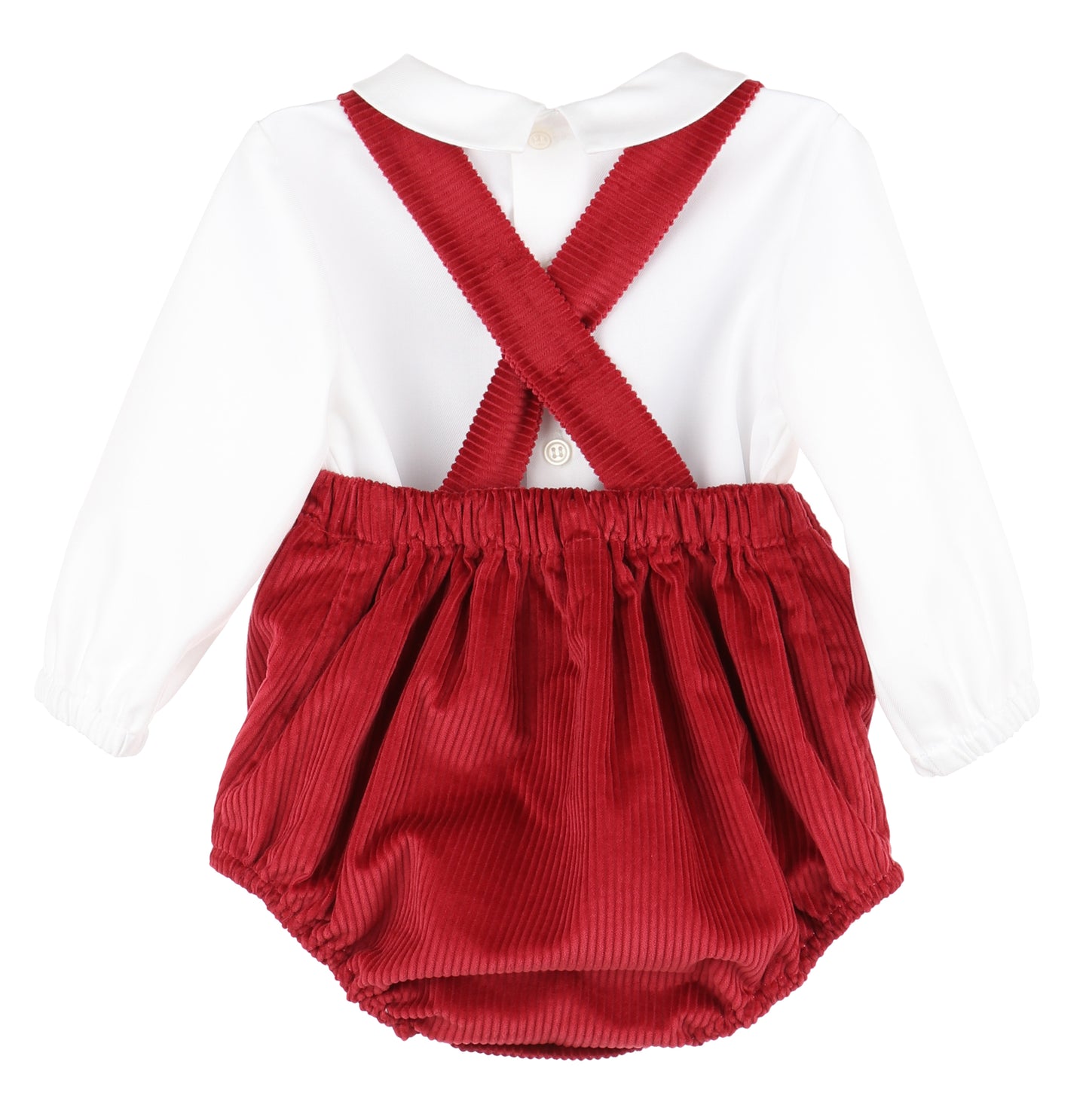 Sophie & Lucas - Patrick Plush Cord Overall Cranberry