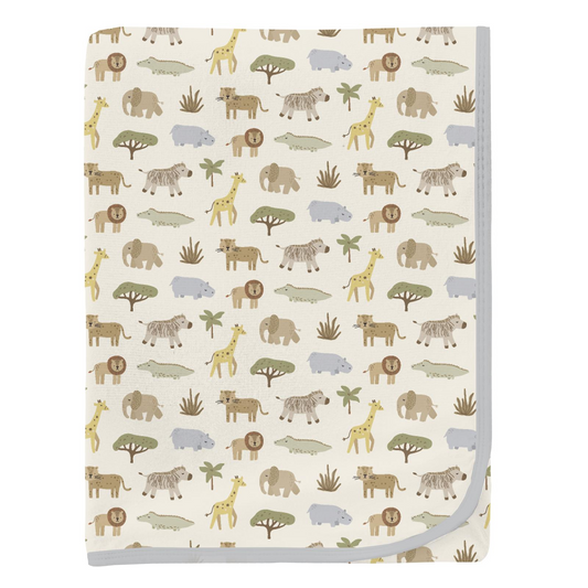 Kickee | Natural Mini Safari Swaddling Blanket