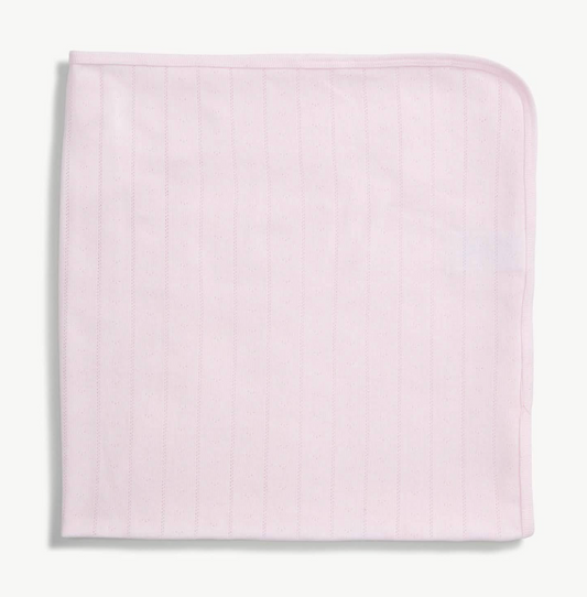 Magnetic Me - Love Lines Pink Pointelle Blanket