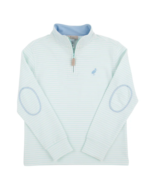 TBBC - Hayword Half-Zip Sea Island Seafoam Stripe/Beale Street Blue