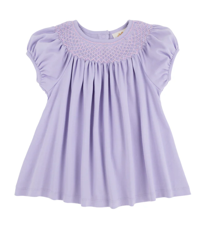 TBBC - Puff Sleeve Bettye Sue Smocked Top Lauderdale Lavender/Palm Beach Pink Smocking