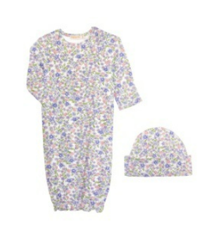 Baby Club Chic - Spring Blooms Gown & Hat Set