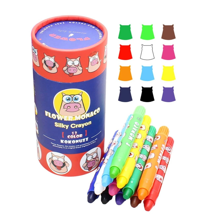 Flower Monaco - Silky Crayons 12 Pack