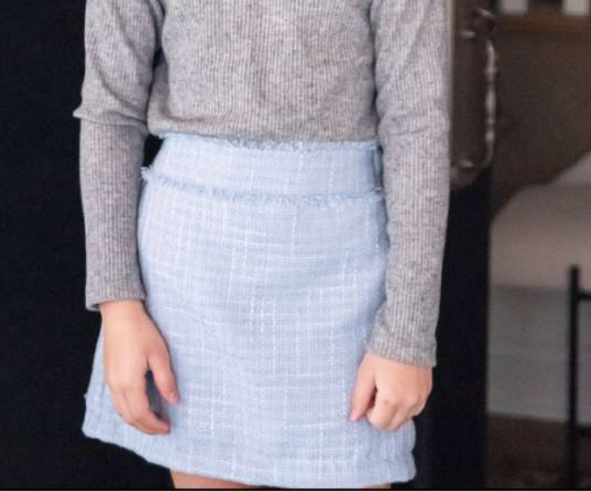 BE Elizabeth - Blue Tweed Skirt