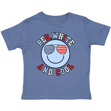 Sweet Wink - Red, White, and Cool Smiley T-Shirt
