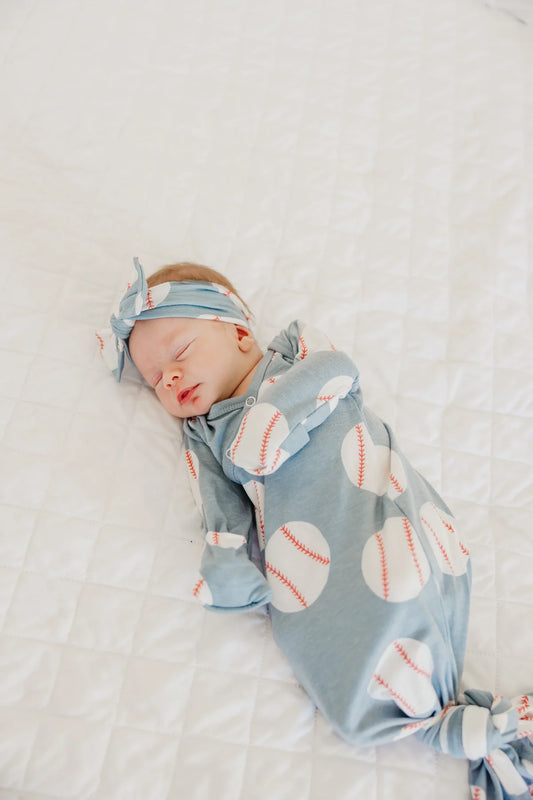 Copper Pearl - Slugger Newborn Knotted Gown
