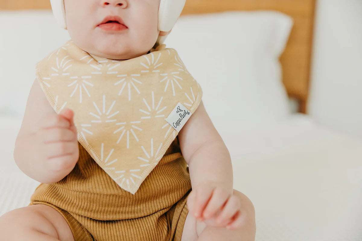 Copper Pearl - Sol Baby Bandana Bib Set