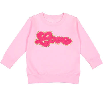 Sweet Wink - Love Script Patch Valentine's Day Sweatshirt