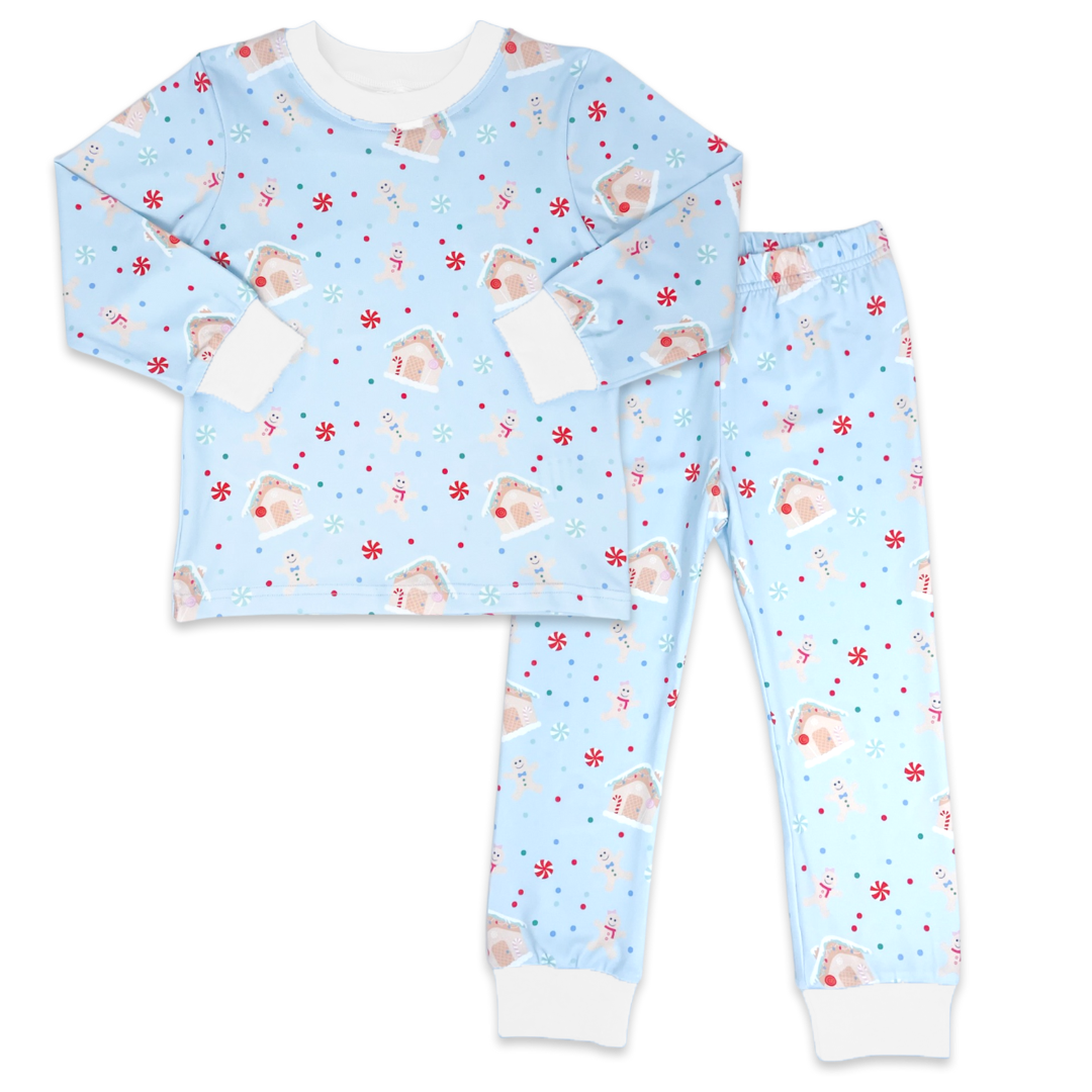 Lullaby Set - Sweet Pea PJ Set Blue Gingerbread