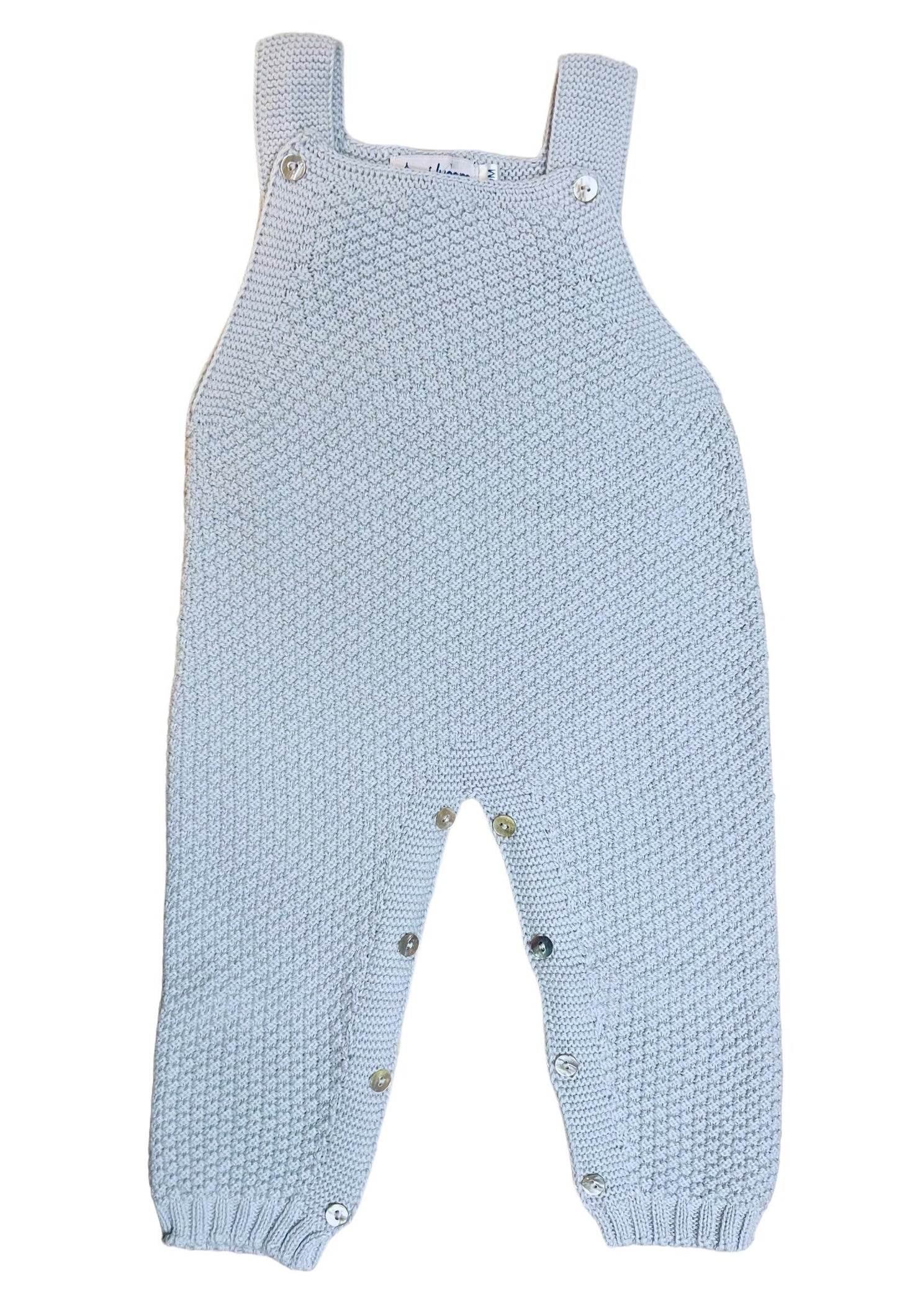 Mi Lucero - Rice Stitch Dungarees Light Blue