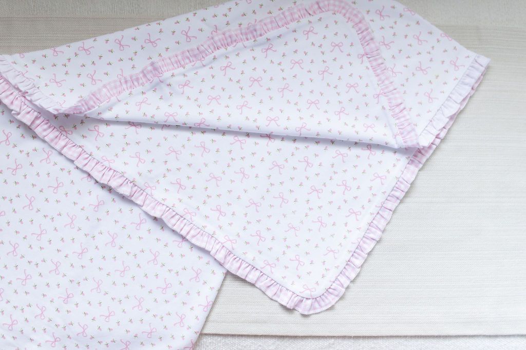James & Lottie - Baby Blanket Rosebuds and Bows