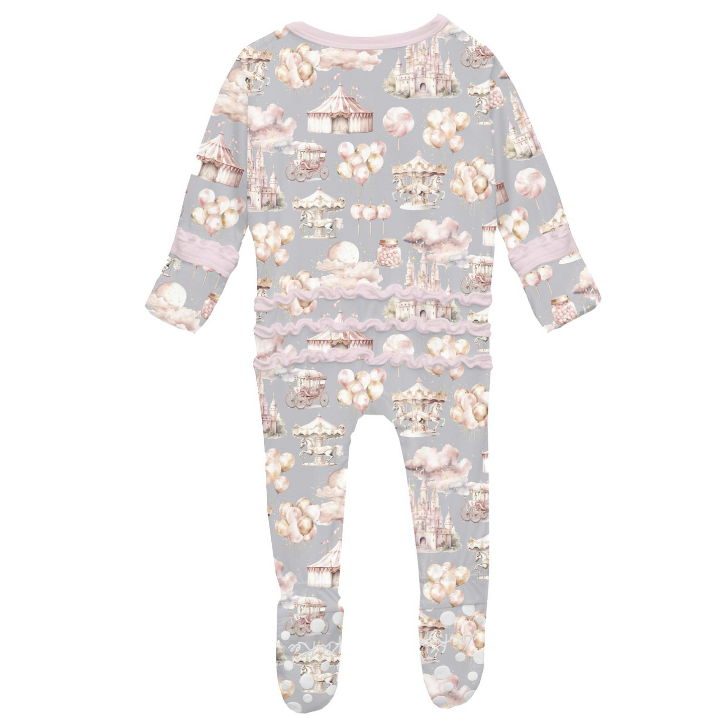 Kickee | Dove Princess Ruffle Footie