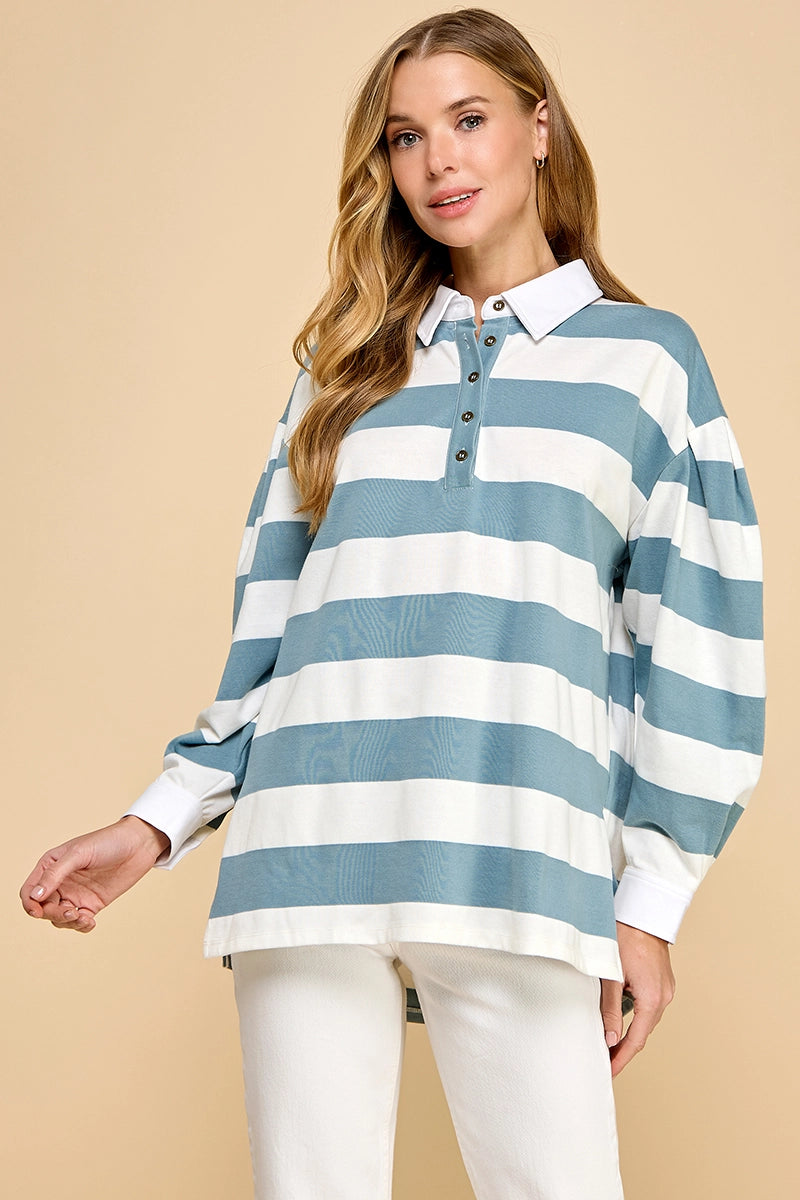 TCEC | Hayden Oversized Striped Top
