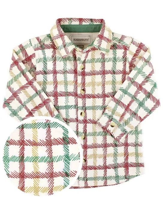 RuggedButts - Tinsel Plaid Knit Button Down Shirt