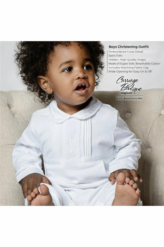 Carriage Boutique - Elegant Boy Christening Outfit with Hat