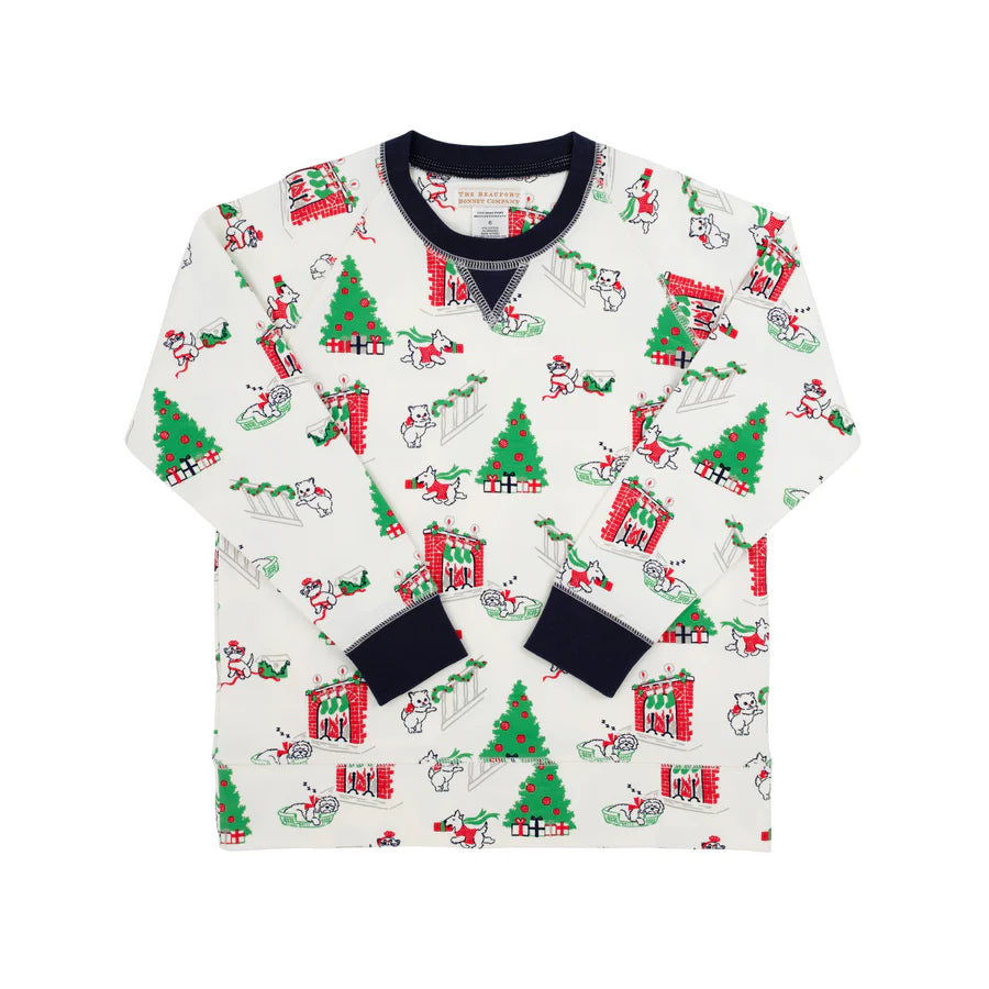 TBBC - Cassidy Comfy Crewneck Classic Christmas/Navy