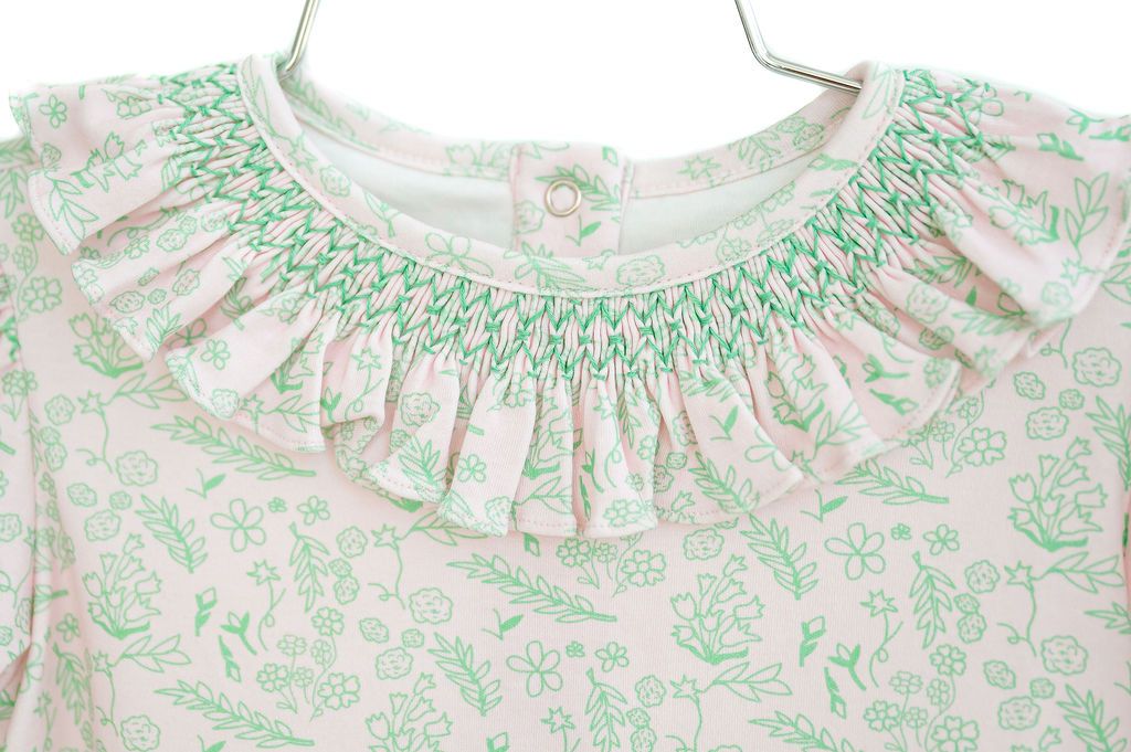 Ruth & Ralph - Pink/Green Ruffle Collar Bubble