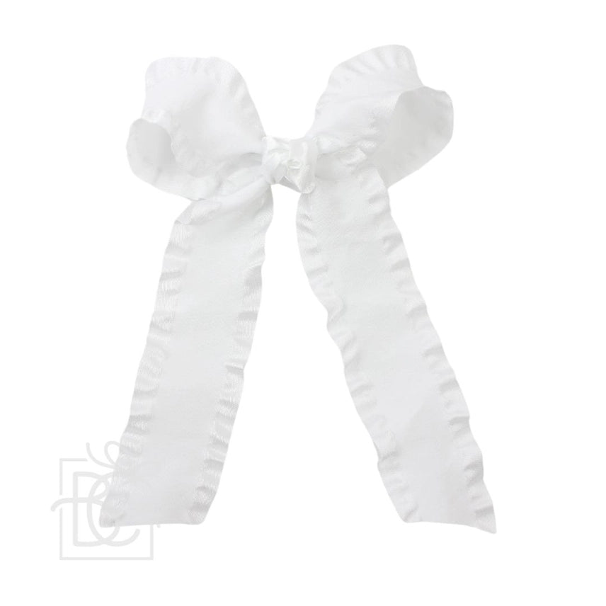 Beyond Creations - Double Ruffle Tails Ribbon Alligator Clip