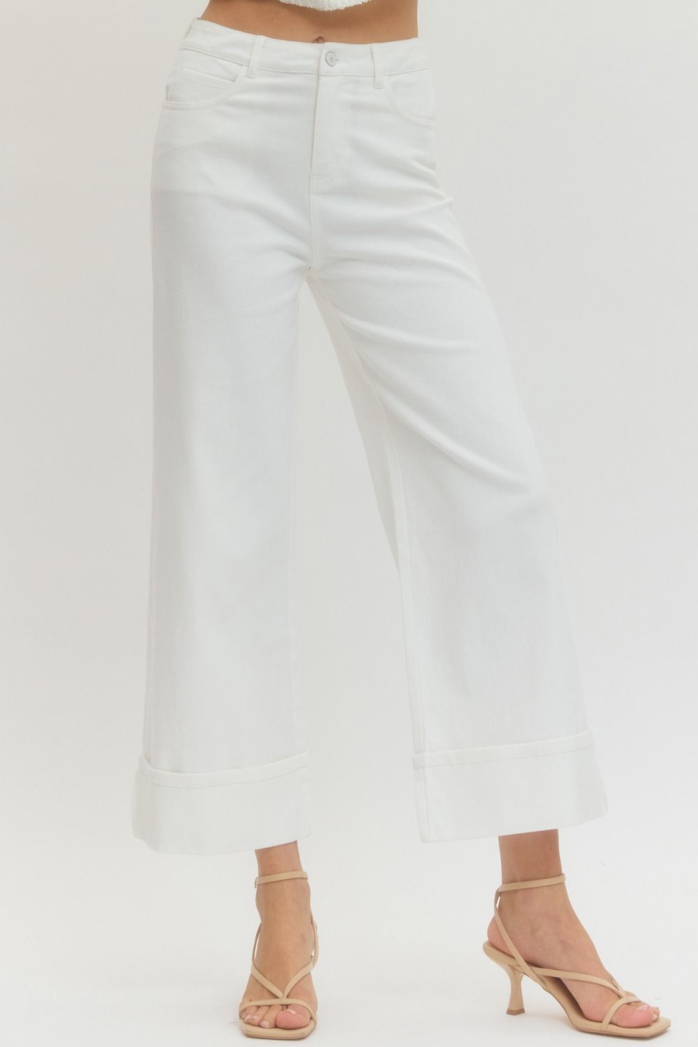 Wren Off White Wide Leg Pants