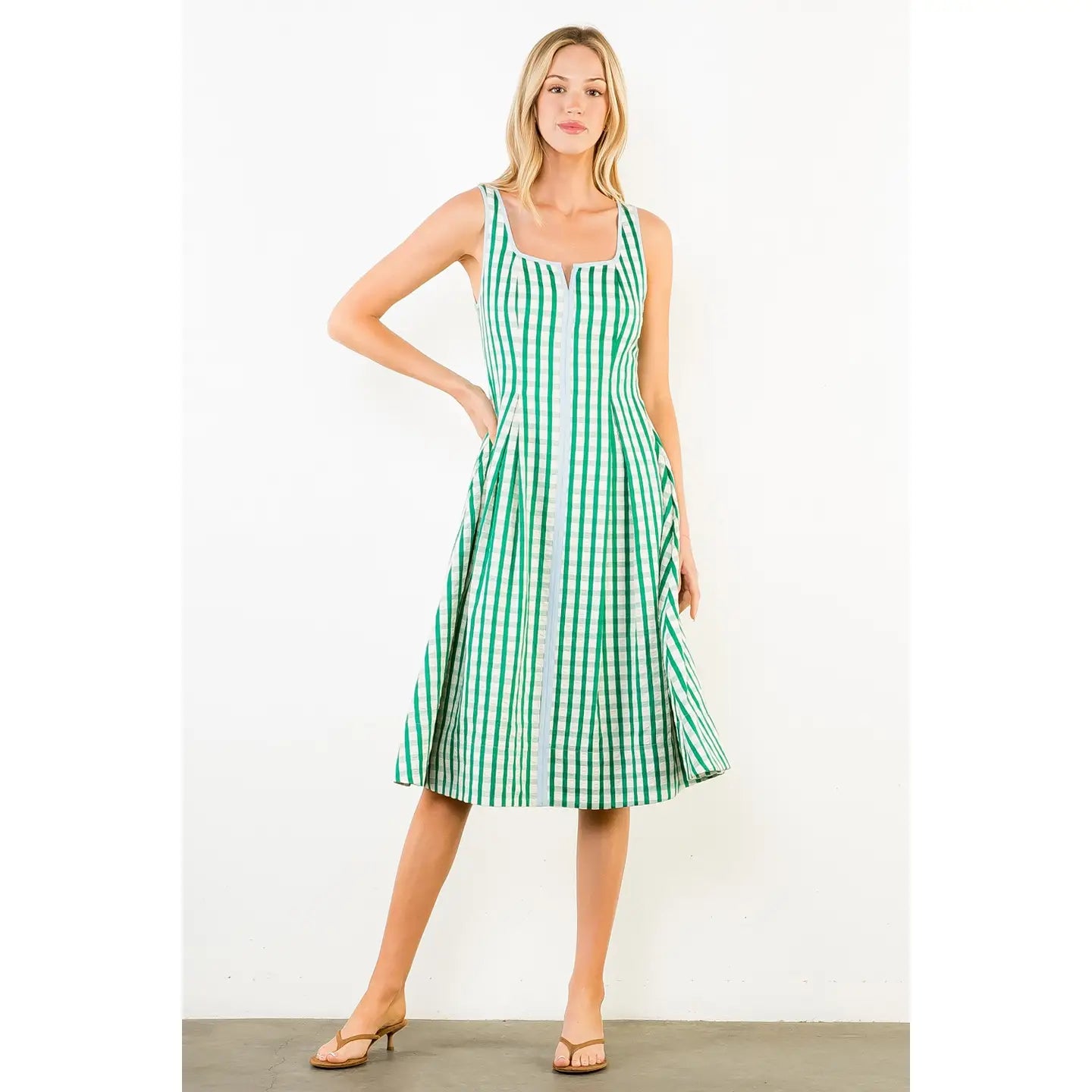 Harper Gingham Midi Dress