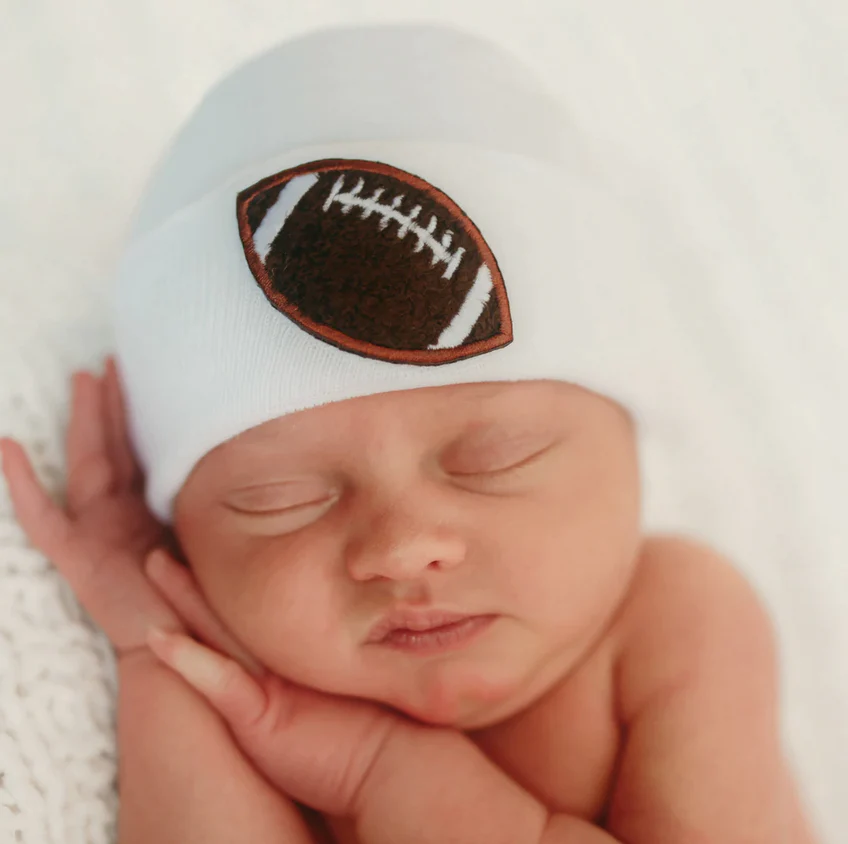 ILYBean - Chenille Football Newborn Hat