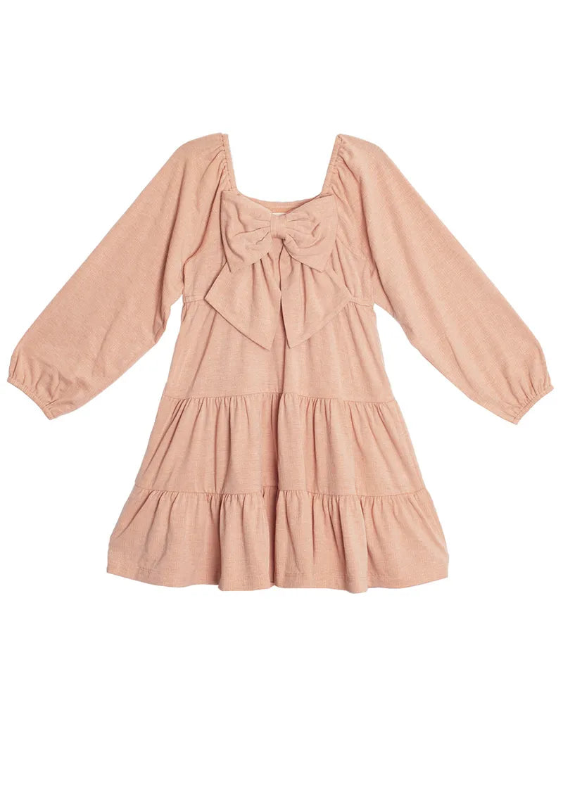 Mabel & Honey - Flower Mae Pink Bow Dress